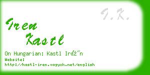 iren kastl business card